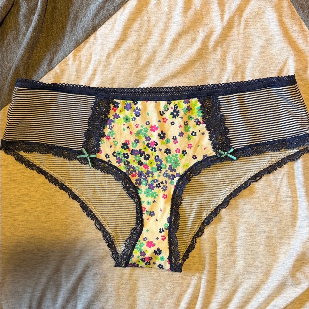 Victoria's Secret Blue and White Striped HipHugger